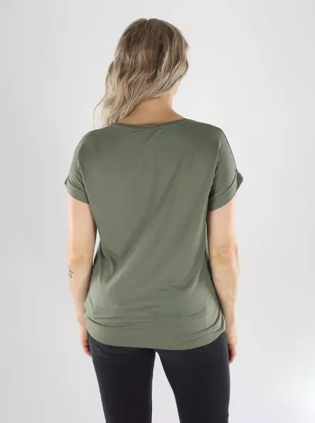 Only T-shirt ONLMOSTER S/S O-NECK TOPP smokey olive - T-shirts för damer - 141549 - 2