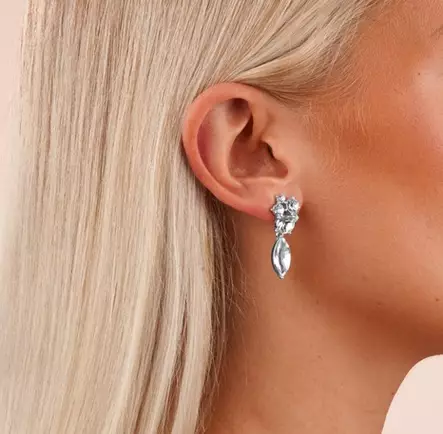 Snö of Sweden Örhängen Noctelle silver/klar - Örhängen - 140029 - 2