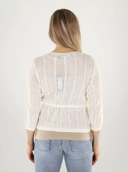 Vero Moda kofta 3/4 snövit - Stickat för damer - 141089 - 2