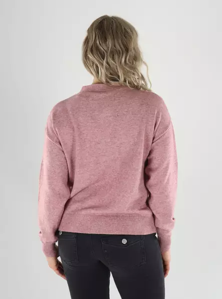 Vila Cardigan VIRIL V-RINGAD STICKAD KOFTA nostalgi rose - Stickat för damer - 141619 - 2