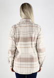 JDY rutig dam skjorta Freaya oatmeal/taupe - Skjortor och blusar för damer - 129979 - 2