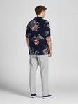 Jack&Jones kortärmad skjorta med krage Blatropic resort navyblå - Skjortor för herrar - 131399 - 3