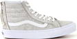Vans SK8-Hi slim zip crackle suede vit - Sneakers för damer - 113349 - 1