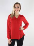 Vila Lucy damblus röd - Långärmade tröjor för  damer - 134799 - 1