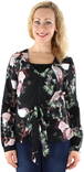 Vila Blus Svane v-neck svart - Långärmade tröjor för damer - 120009 - 1