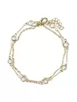 Pieces Lil Anklet 2-pack guld/klar - Armband - 138159 - 1
