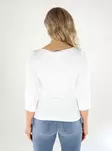 Vila damskjorta 2/4 Boatneck optical snow - Långärmade tröjor för damer - 138819 - 2
