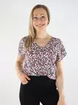 JDY dam mönstrad t-shirt JDYSTAR cloud dancer/multi dot - T-shirts för damer - 138759 - 1