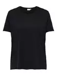 Only Carmakoma Plus T-shirt för damer Moster Fold Up Svart - T-shirts för damer - 138019 - 5