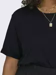 Only Carmakoma Plus T-shirt för damer Moster Fold Up Svart - T-shirts för damer - 138019 - 4