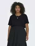 Only Carmakoma Plus T-shirt för damer Moster Fold Up Svart - T-shirts för damer - 138019 - 1