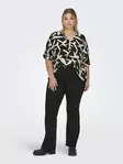 Only Carmakoma plus size utsvängda jeans Thunder Mid Push Up svart - Jeans för damer - 137589 - 2