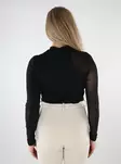 Only damskjorta Mesh svart/enfärgat mesh - Långärmade tröjor för damer - 137579 - 2