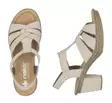 Rieker högklackade sandaler för damer 665K3-62 beige - Rieker sandals - 137949 - 4