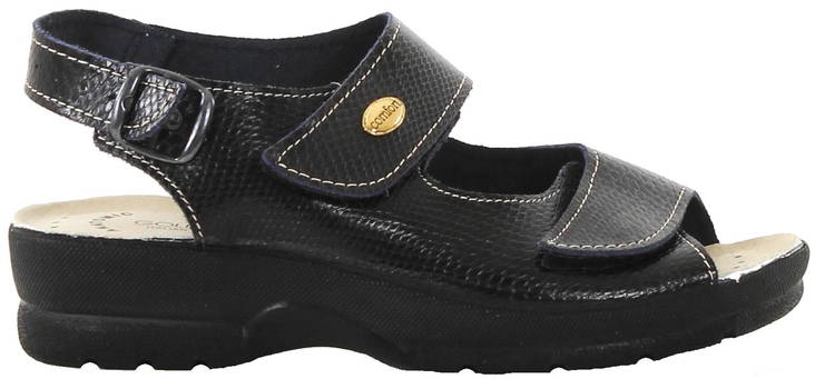Golden Fit Arbetssandaler 696 svart glansig - Arbetsskor för damer - 125919 - 1