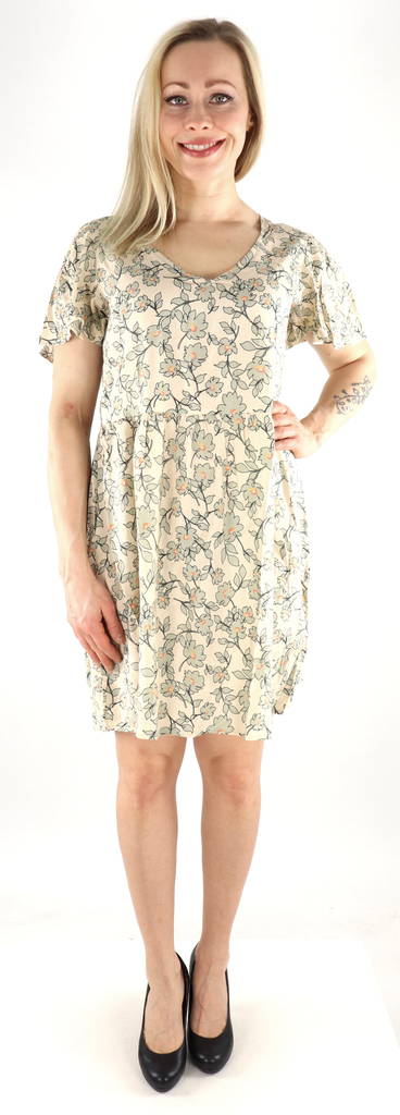 JDY Klänning 2/4 Whitecap grå/stor blomma - Klänningar och tunikor - 133019 - 1