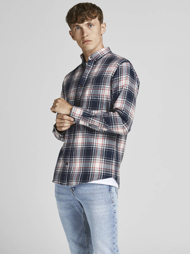 Jack&Jones Skjorta Classic vit/rutig - Skjortor för herrar - 129149 - 1