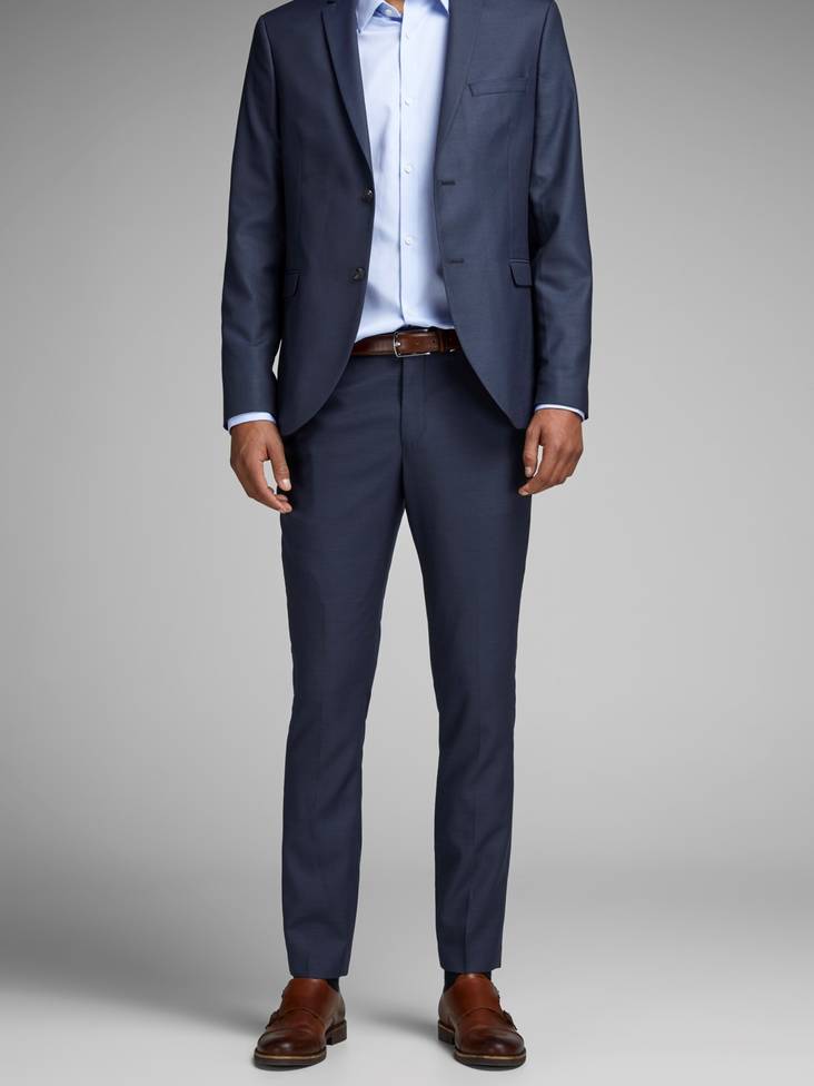 Jack & Jones stretchiga kostymbyxor Slim fit Solaris mörkblå - Kostymer för herrar - 123409 - 1