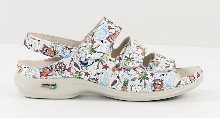 Nursing Care maskintvättbara sandaler läder Cartoon - Arbetsskor för damer - 129079 - 1