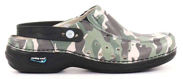 Nursing Care Maskintvättbara arbetsskor i läder, camouflage - Arbetsskor för damer - 132479 - 1