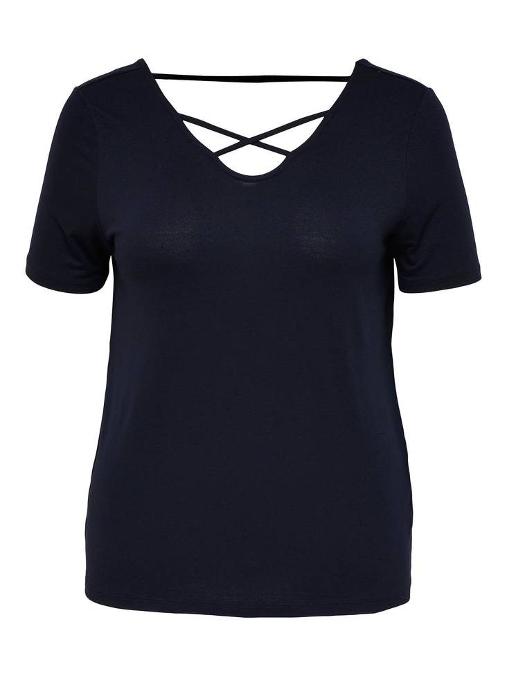 Only Carmakoma T-shirt Bandana mörkblå - T-shirts för damer - 128569 - 1
