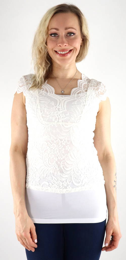 Only Spetstopp Ny Alba v-ringad - Festliga toppar för damer - 133489 - 1