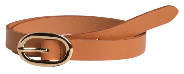 Pieces dam läder bälte Ana leather, svart, brun - Bälten för damer - 124579 - 1