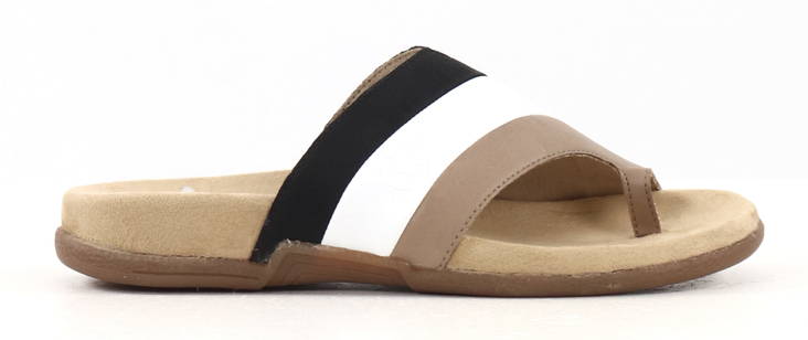 Rieker V0094-60 Flip-flop brun/vit/svart - Slip-ins för damer - 128439 - 1