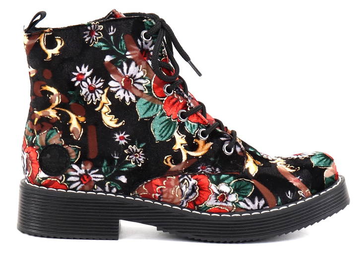 Rieker blommiga dam kängor textil 70010-90 - Rieker ankelboots - 129339 - 1