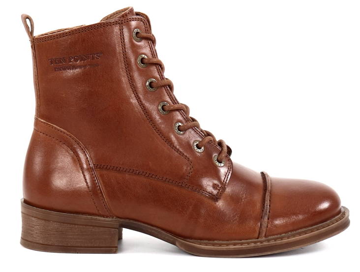 Ten Points Kängor 60004 Pandora cognac - Stövletter och kängor för damer - 128989 - 1
