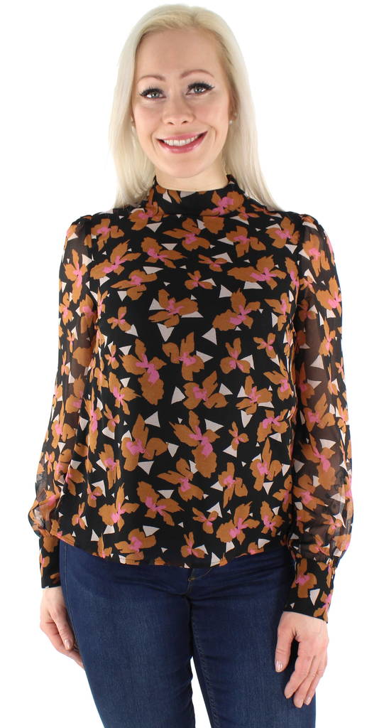 Vero Moda Blus Iris svart/iris - Långärmade tröjor för  damer - 125529 - 1