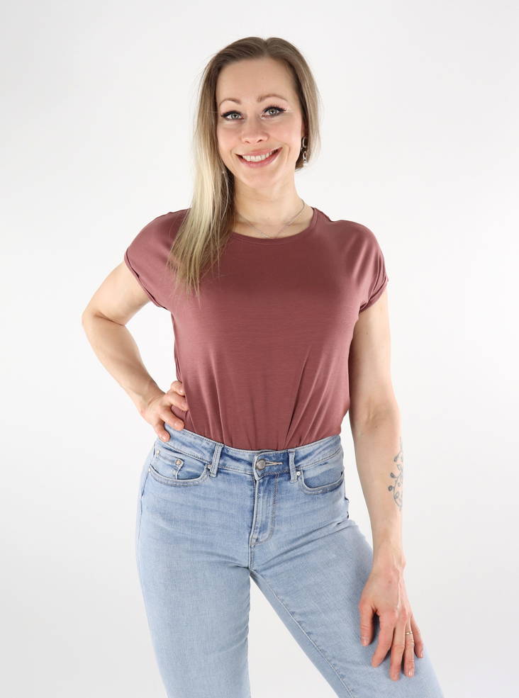 Vero Moda dam t-shirt Plain rose brun - T-shirts för damer - 135849 - 1