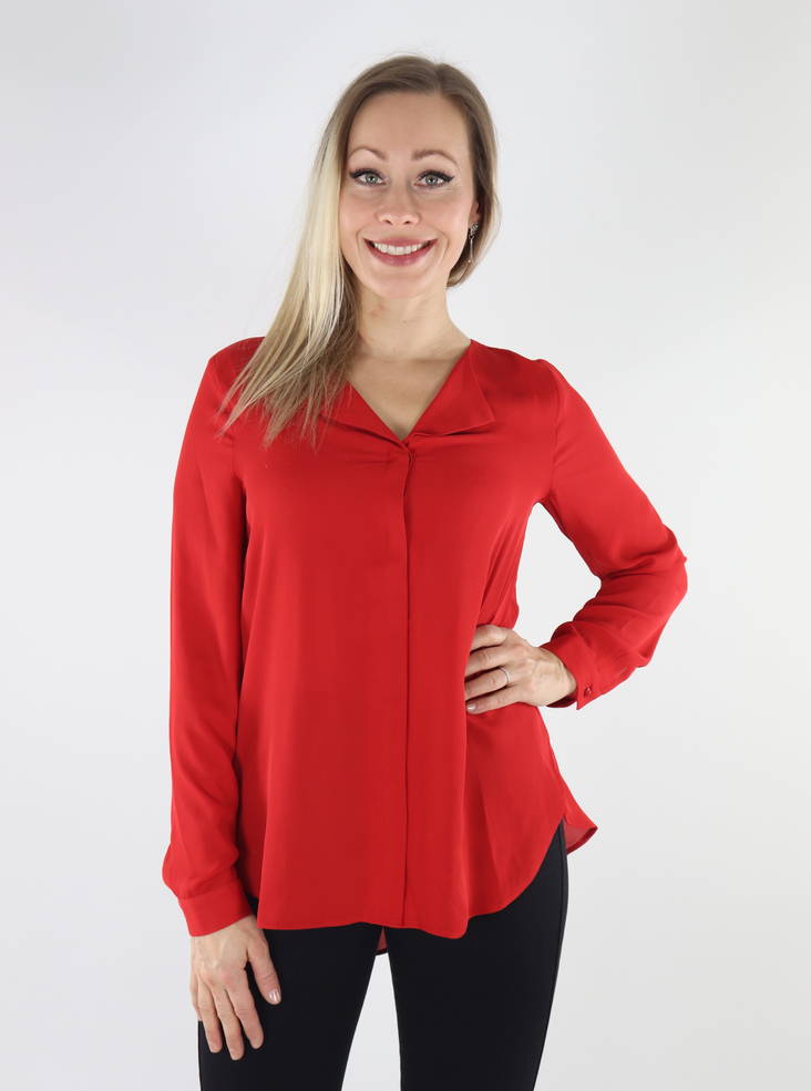 Vila Lucy damblus röd - Långärmade tröjor för  damer - 134799 - 1