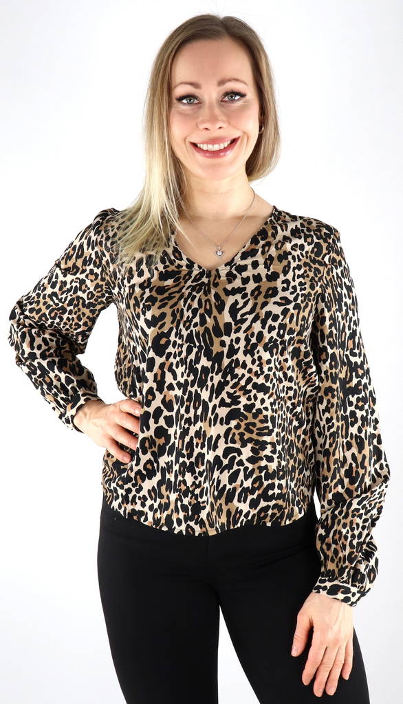 Vila Skjorta Yana v-ringad rostad kokosnöt - Långärmade tröjor för  damer - 132359 - 1