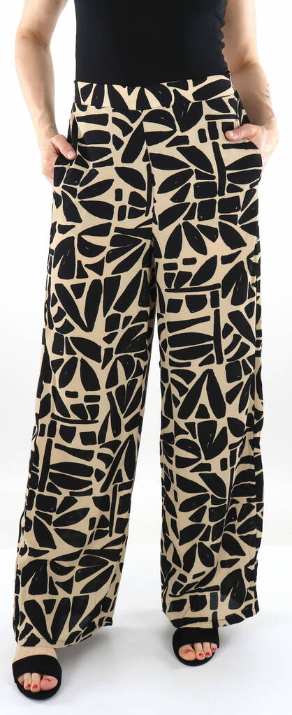 Only dambyxor med vida ben svart/bali tile - Byxor för damer - 136169 - 1