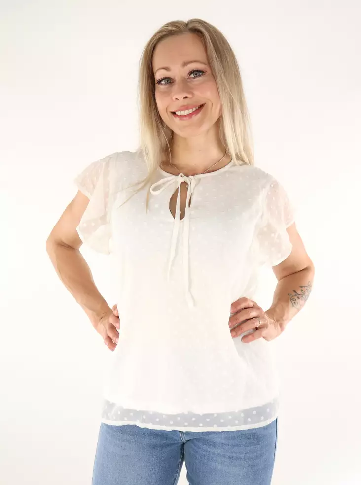Vila damtopp Edee V-ringad snövit - Toppar för damer - 136409 - 1