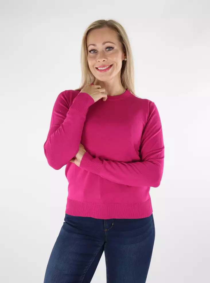 JJXX Tröja fuchsia röd/dimma - Stickat för damer - 136659 - 1