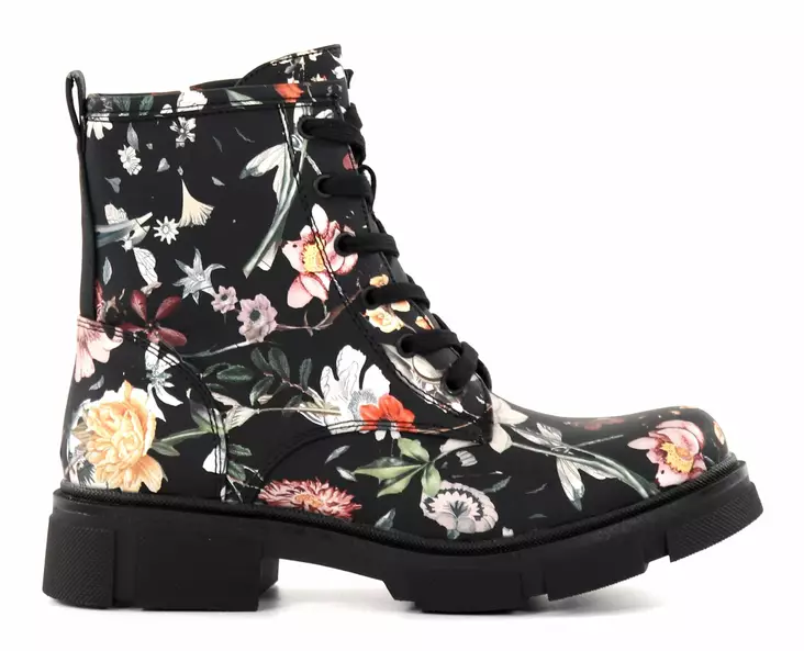 Migant blommiga ankelboots A920-290 svart blomma - Stövletter och kängor för damer - 136979 - 1