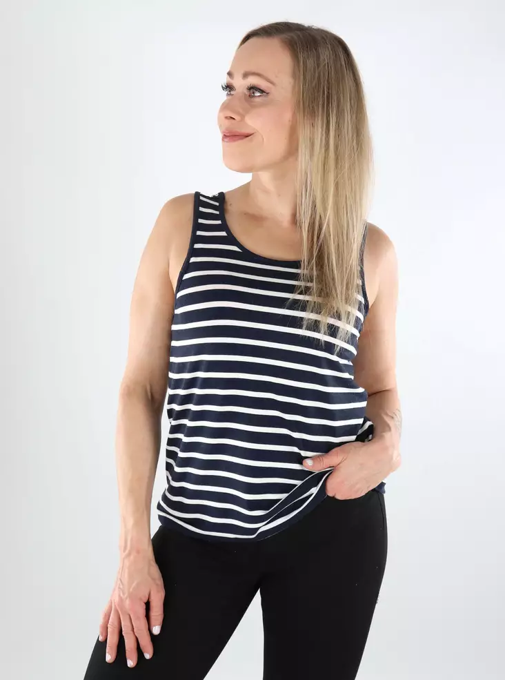 Only randig topp för kvinnor Moster Tank night sky/cloud dancer - Toppar för damer - 138439 - 1