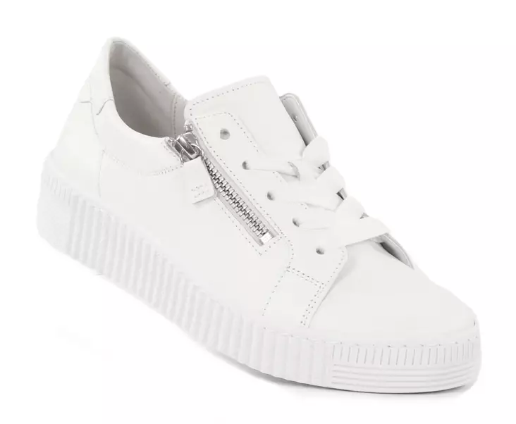 Gabor sneakers i äkta läder för kvinnor 6333421 weiss uni - Sneakers för damer - 138509 - 1
