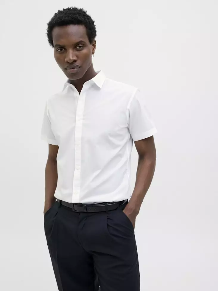 Jack&Jones kortärmad skjorta JJJOE vit - Skjortor för herrar - 138659 - 1