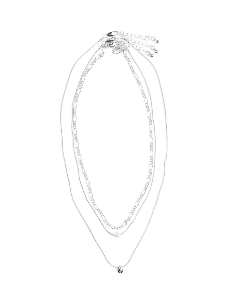 Pieces 3-pack halsbandsset Halsband silver/st2 - Halsband - 138729 - 1
