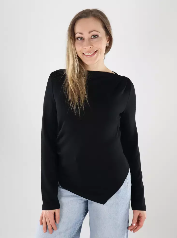 Vero Moda damskjorta Båthals svart - Långärmade tröjor för  damer - 140129 - 1