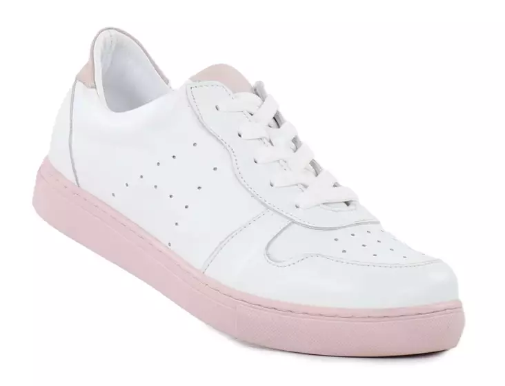 Andrea Conti damsneakers i äkta läder 0341050-1909 vit/rosa - Sneakers för damer - 140309 - 1
