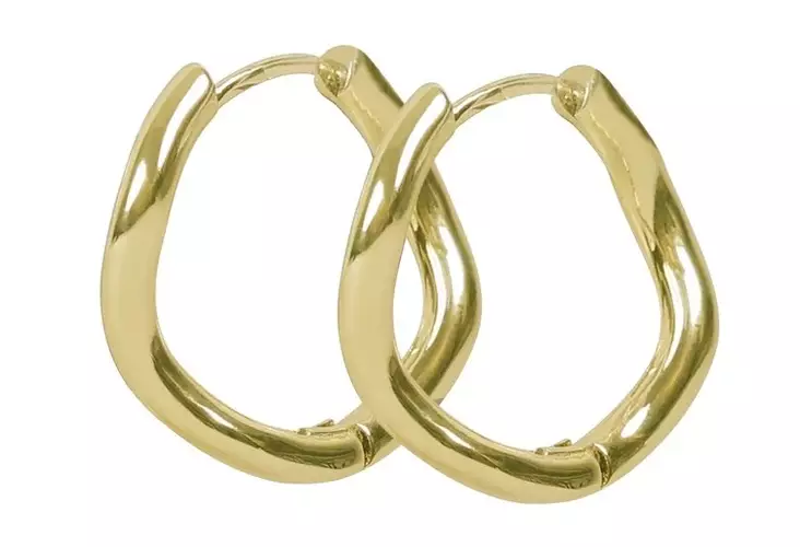 Snö of Sweden Örhängen Union kurvring 20 mm guld - Örhängen - 141599 - 1
