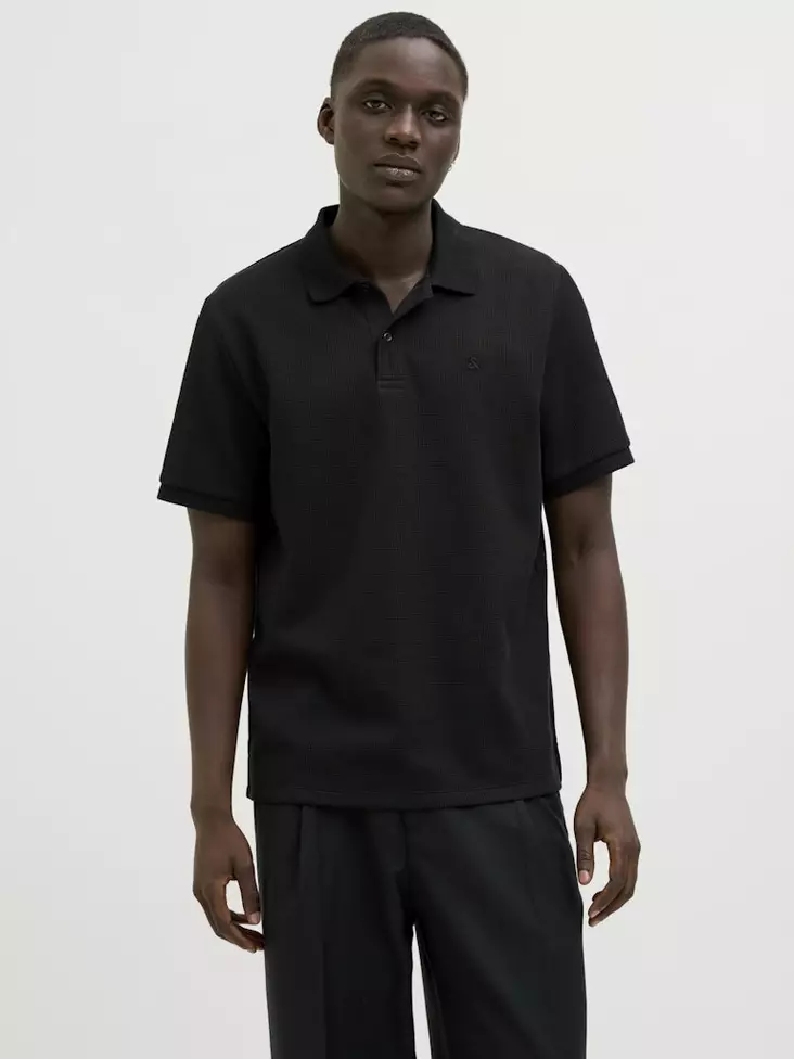 Jack&Jones herrpikétröja / t-shirt Austin Polo svart/klassisk - T-shirts för herrar - 138249 - 1