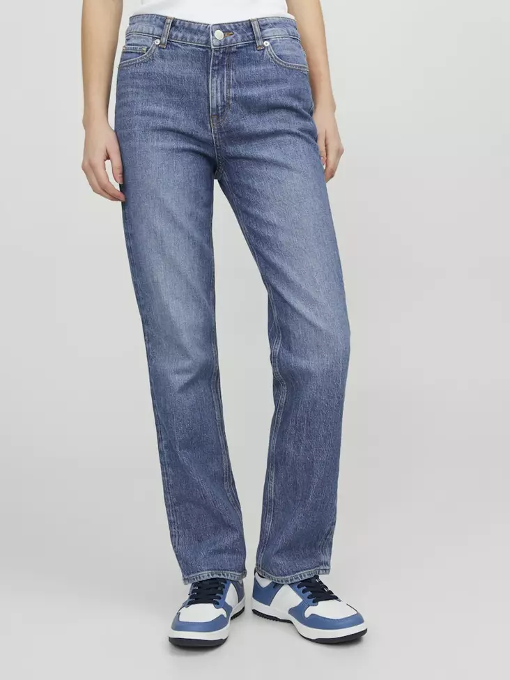 JJXX jeans med raka ben Snygga Rak MW mellanblå - Jeans för damer - 137649 - 1