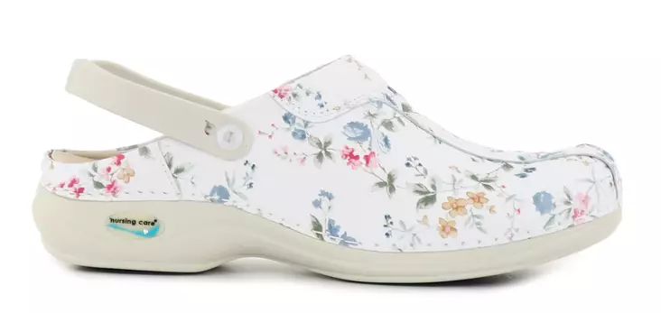 Nursing Care Maskintvättbara arbetsskor i äkta läder WG2PF1 Madrid Flowers - Arbetsskor för damer - 111709 - 1