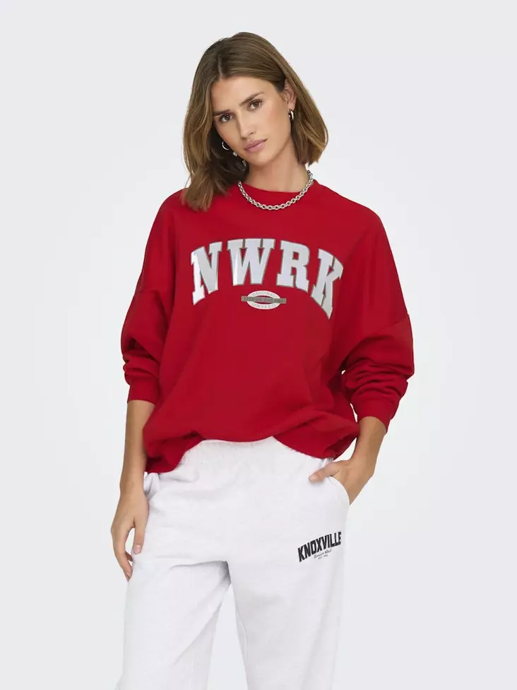 Only damtröja Club mars röd - Huvtröjor och sweatshirts - 137669 - 1