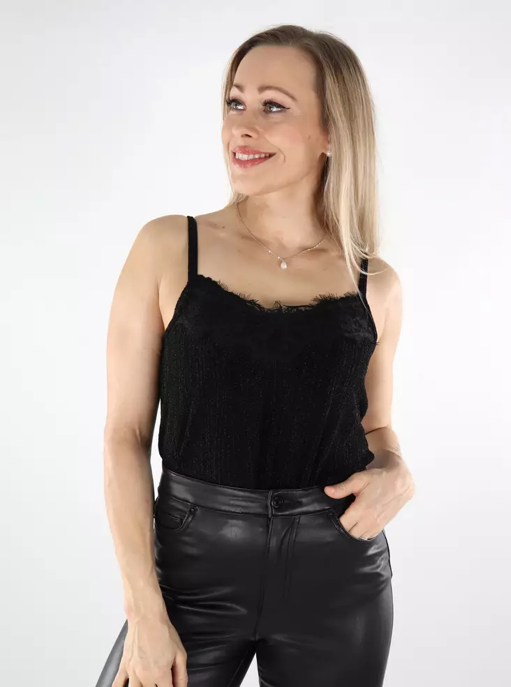 Only glittertopp för dam svart/ziggasvart - Toppar för damer - 137489 - 1